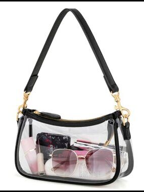 Clear PVC Mini Shoulder Bag Stadium Approved Concert Purse